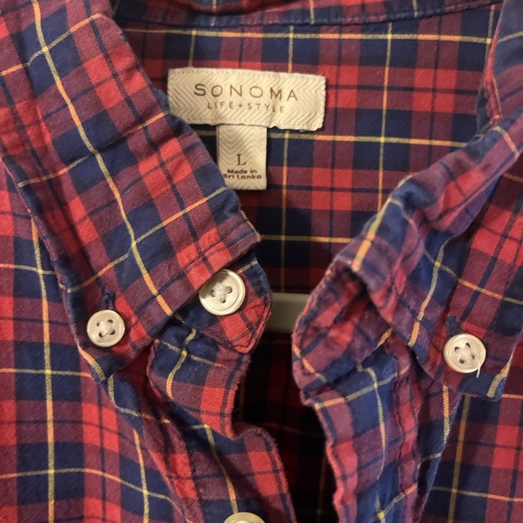 Men's Red Plaid Shirt - Picture 3 of 3